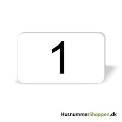 Husnummer skilte 12x7 cm, hvide