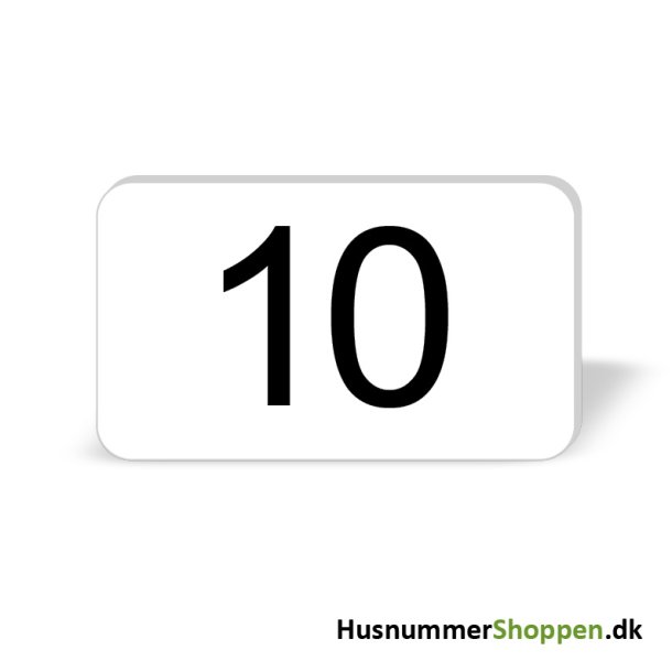 Husnummer skilte 12x7 cm, hvide