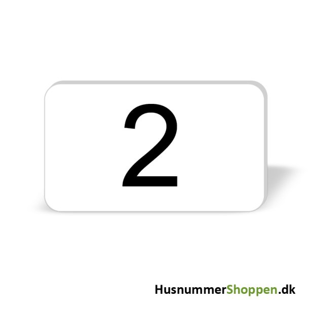 Husnummer skilte 12x7 cm, hvide