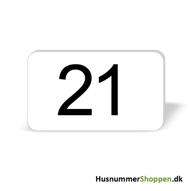 Husnummer skilte 12x7 cm, hvide