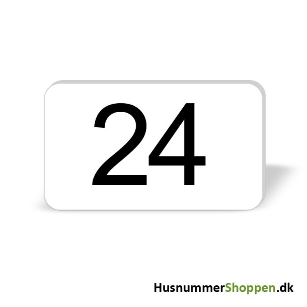 Husnummer skilte 12x7 cm, hvide