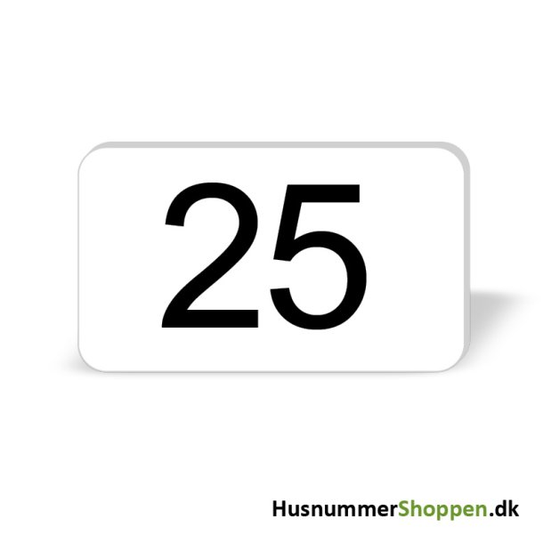 Husnummer skilte 12x7 cm, hvide