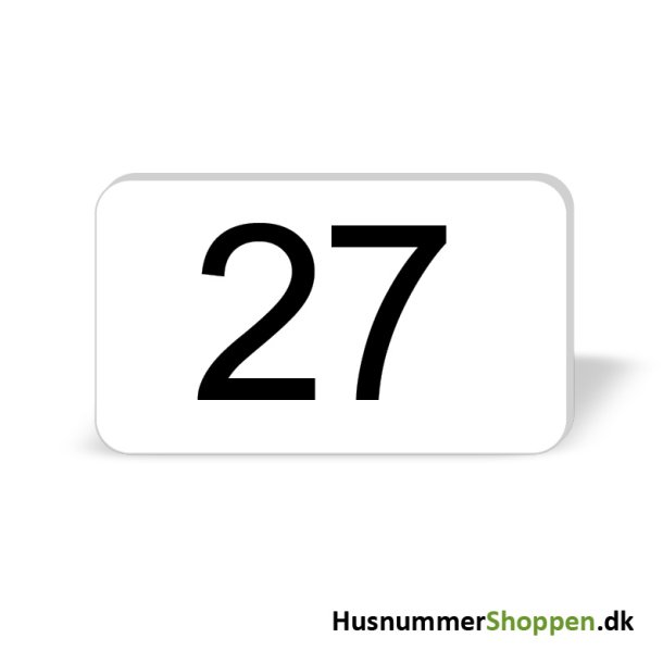 Husnummer skilte 12x7 cm, hvide