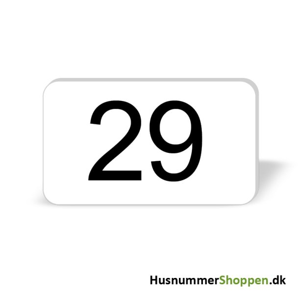 Husnummer skilte 12x7 cm, hvide
