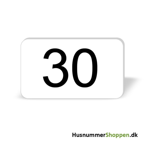 Husnummer skilte 12x7 cm, hvide