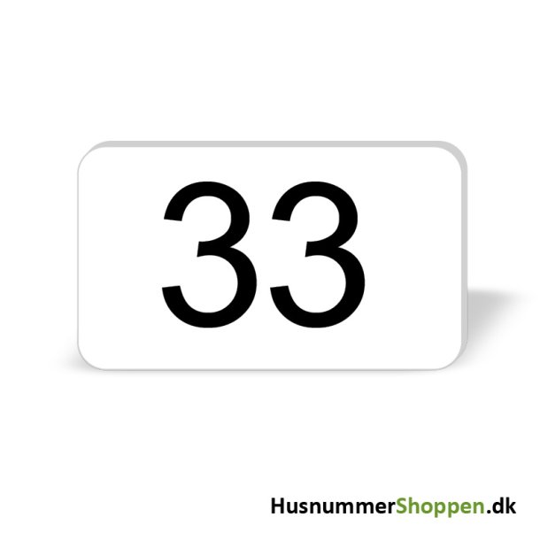 Husnummer skilte 12x7 cm, hvide