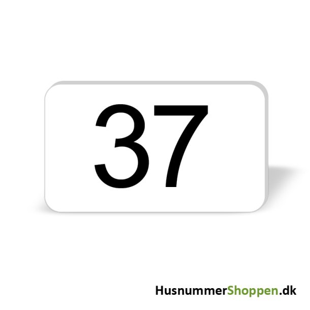 Husnummer skilte 12x7 cm, hvide