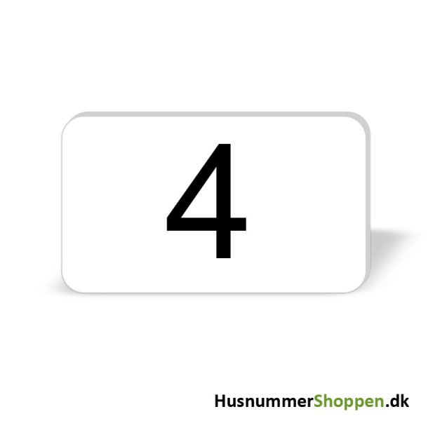 Husnummer skilte 12x7 cm, hvide