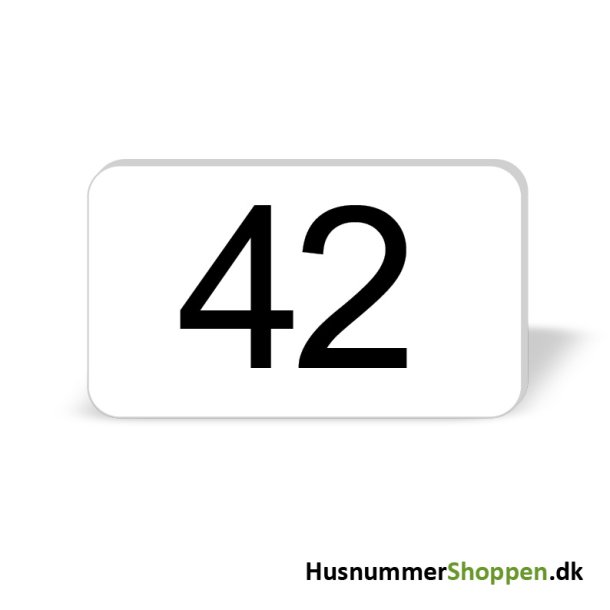 Husnummer skilte 12x7 cm, hvide
