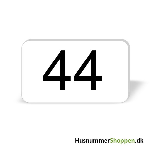 Husnummer skilte 12x7 cm, hvide