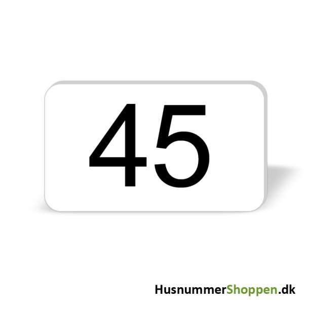 Husnummer skilte 12x7 cm, hvide