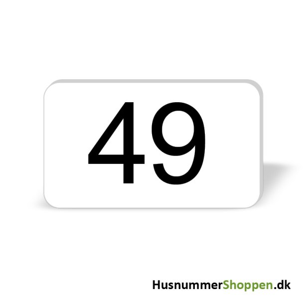 Husnummer skilte 12x7 cm, hvide
