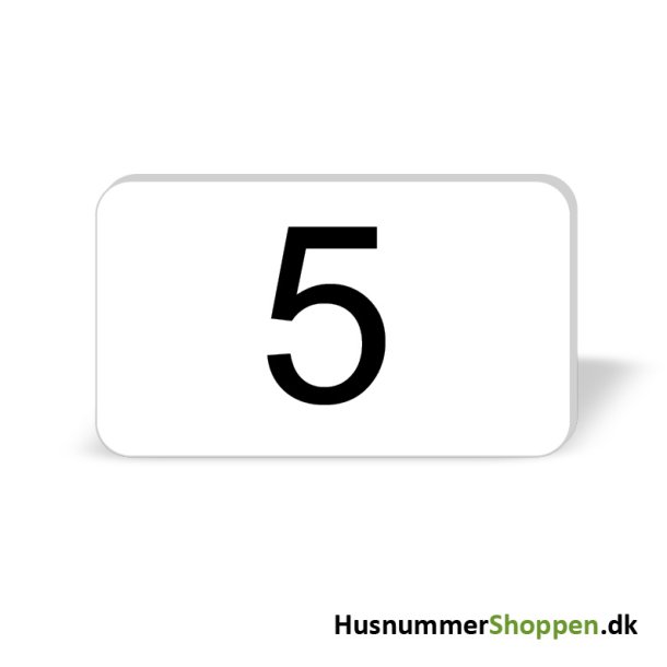 Husnummer skilte 12x7 cm, hvide