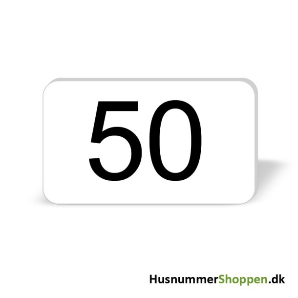 Husnummer skilte 12x7 cm, hvide