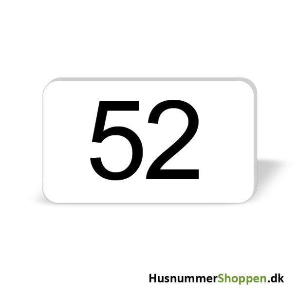 Husnummer skilte 12x7 cm, hvide