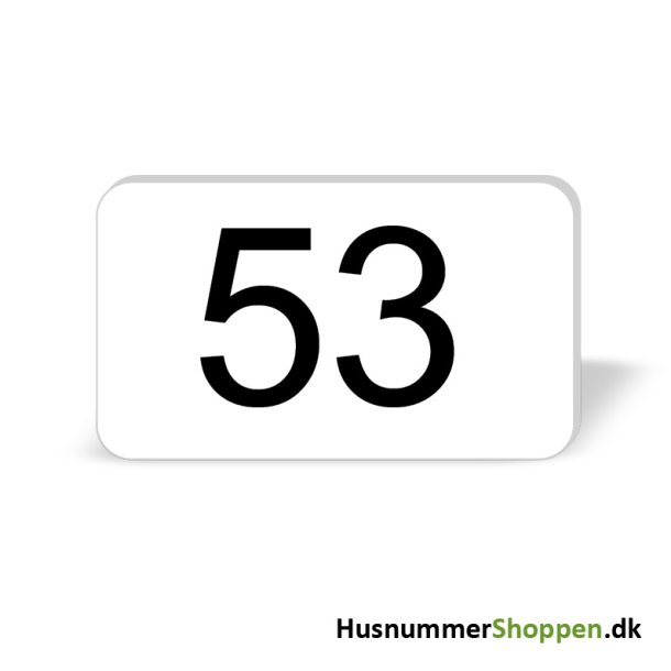 Husnummer skilte 12x7 cm, hvide