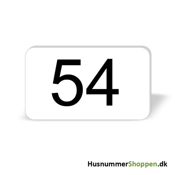 Husnummer skilte 12x7 cm, hvide
