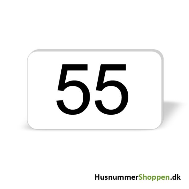 Husnummer skilte 12x7 cm, hvide