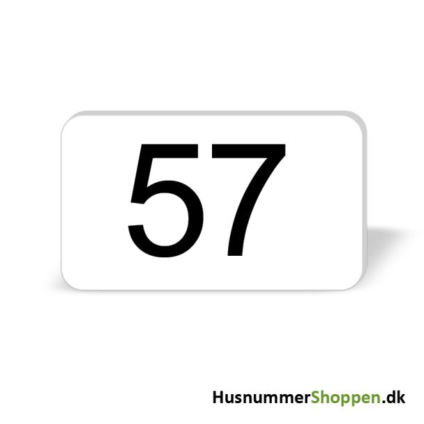 Husnummer skilte 12x7 cm, hvide