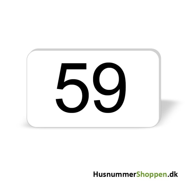 Husnummer skilte 12x7 cm, hvide