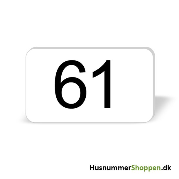 Husnummer skilte 12x7 cm, hvide