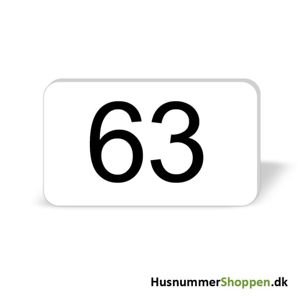 Husnummer skilte 12x7 cm, hvide