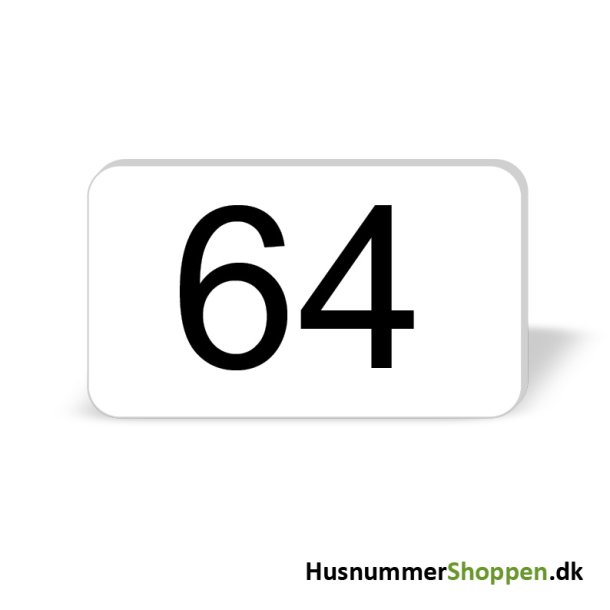 Husnummer skilte 12x7 cm, hvide