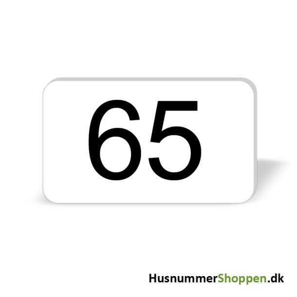 Husnummer skilte 12x7 cm, hvide