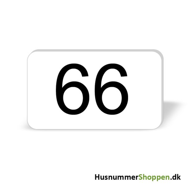 Husnummer skilte 12x7 cm, hvide