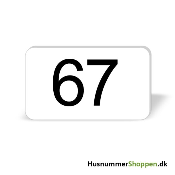 Husnummer skilte 12x7 cm, hvide