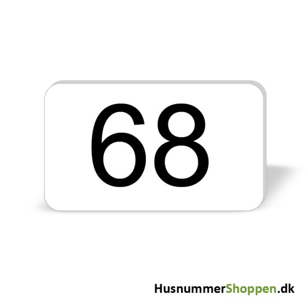 Husnummer skilte 12x7 cm, hvide