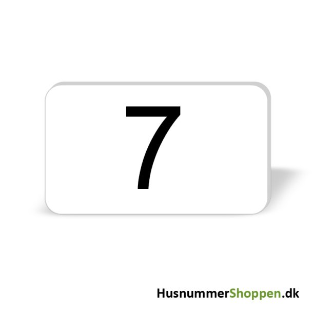 Husnummer skilte 12x7 cm, hvide