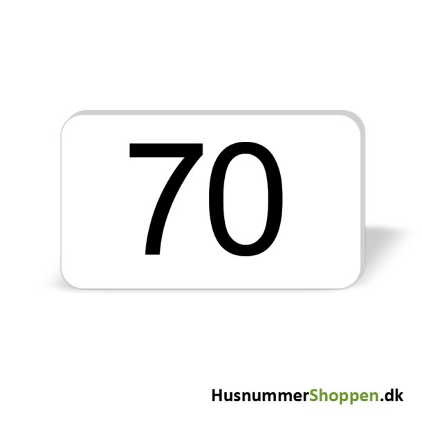 Husnummer skilte 12x7 cm, hvide