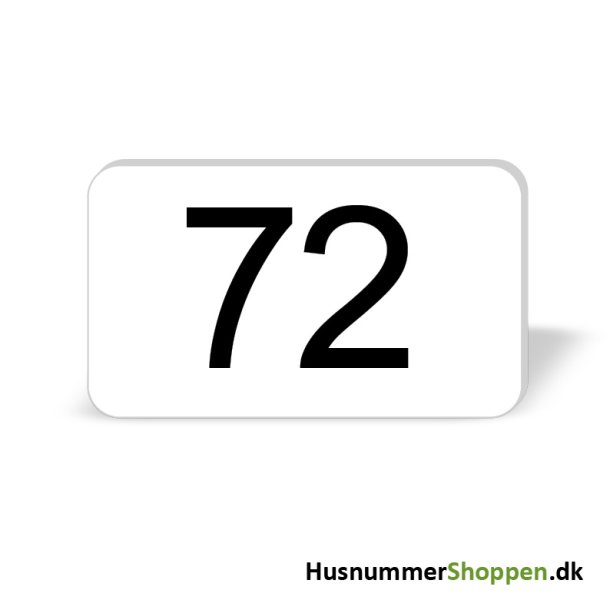 Husnummer skilte 12x7 cm, hvide