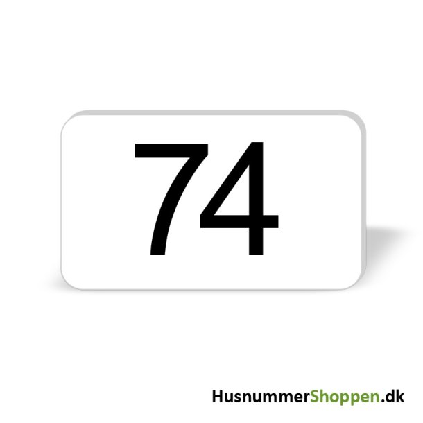 Husnummer skilte 12x7 cm, hvide