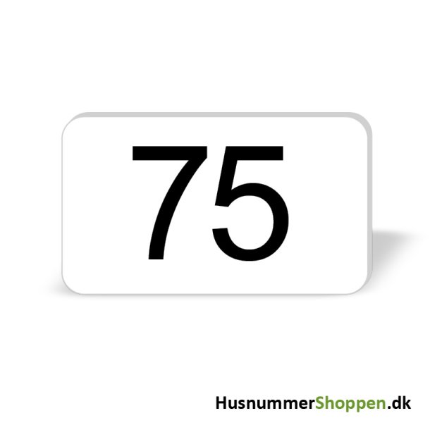 Husnummer skilte 12x7 cm, hvide