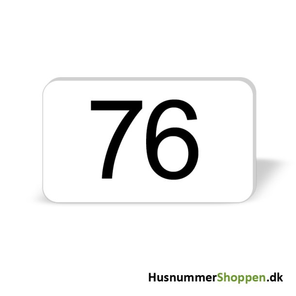 Husnummer skilte 12x7 cm, hvide