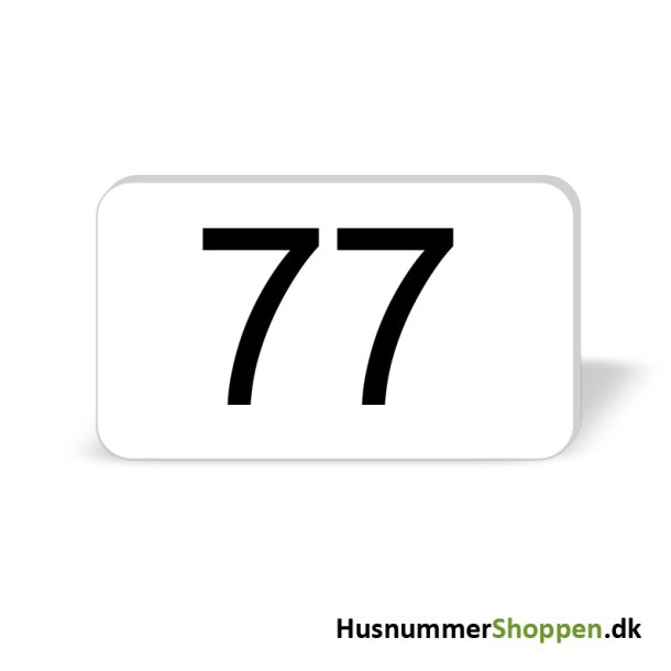 Husnummer skilte 12x7 cm, hvide