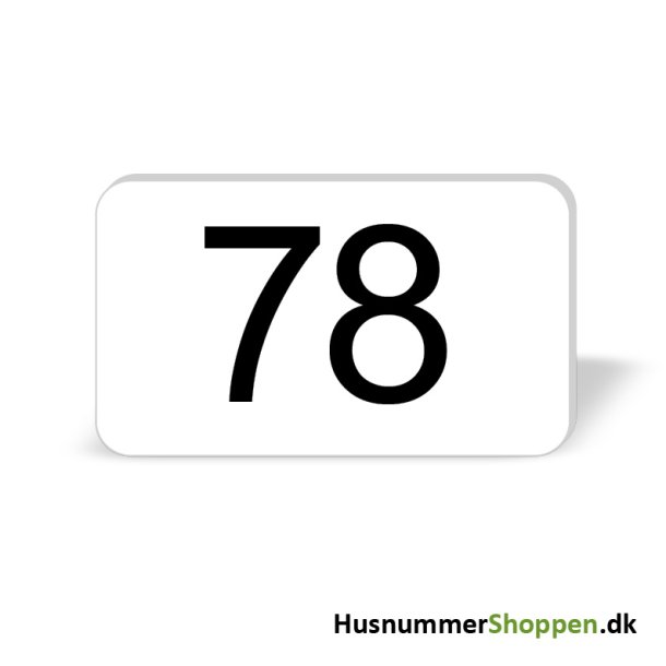 Husnummer skilte 12x7 cm, hvide
