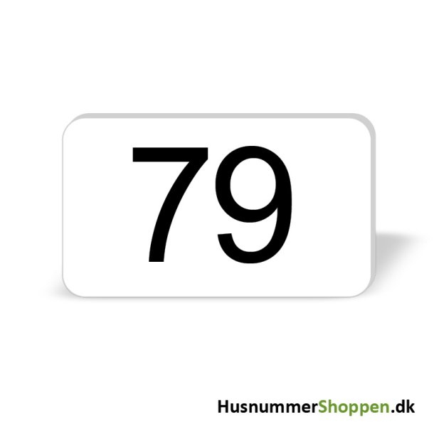 Husnummer skilte 12x7 cm, hvide