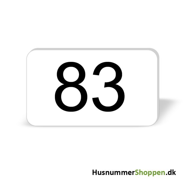Husnummer skilte 12x7 cm, hvide