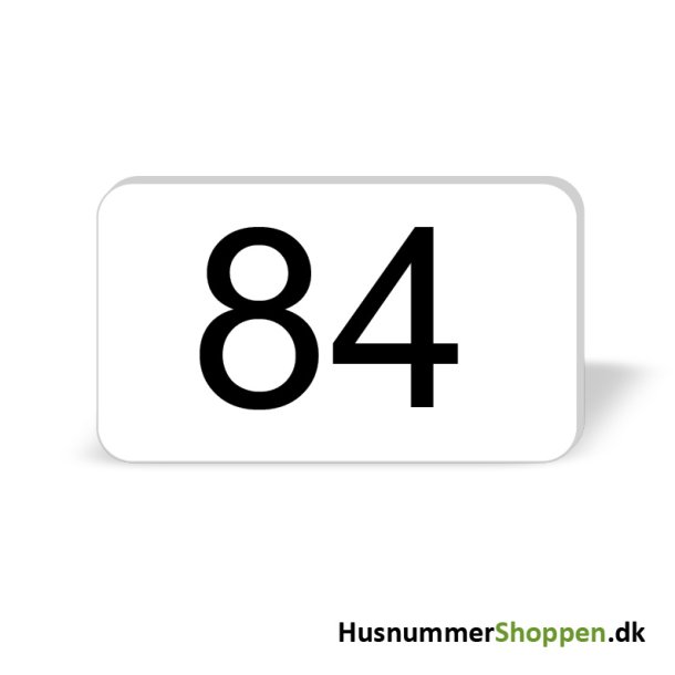Husnummer skilte 12x7 cm, hvide