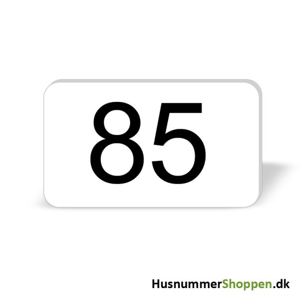 Husnummer skilte 12x7 cm, hvide