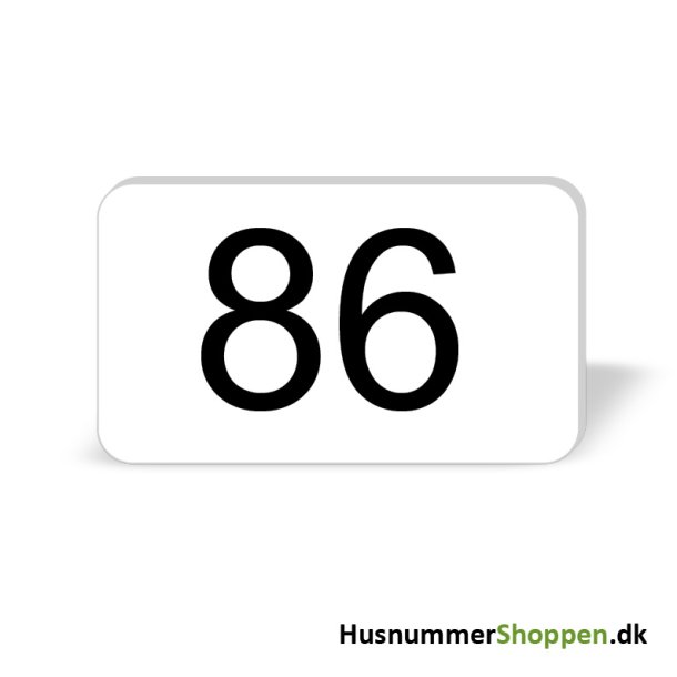 Husnummer skilte 12x7 cm, hvide