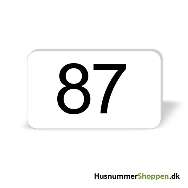 Husnummer skilte 12x7 cm, hvide