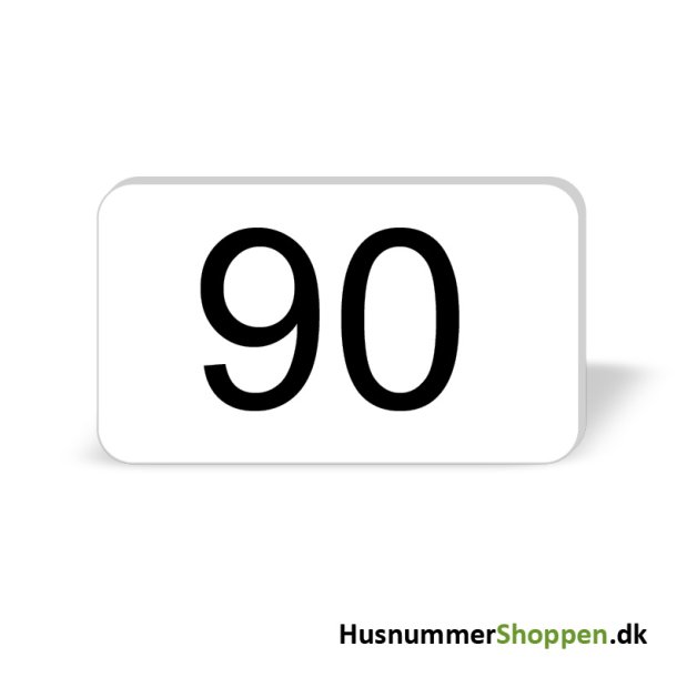 Husnummer skilte 12x7 cm, hvide