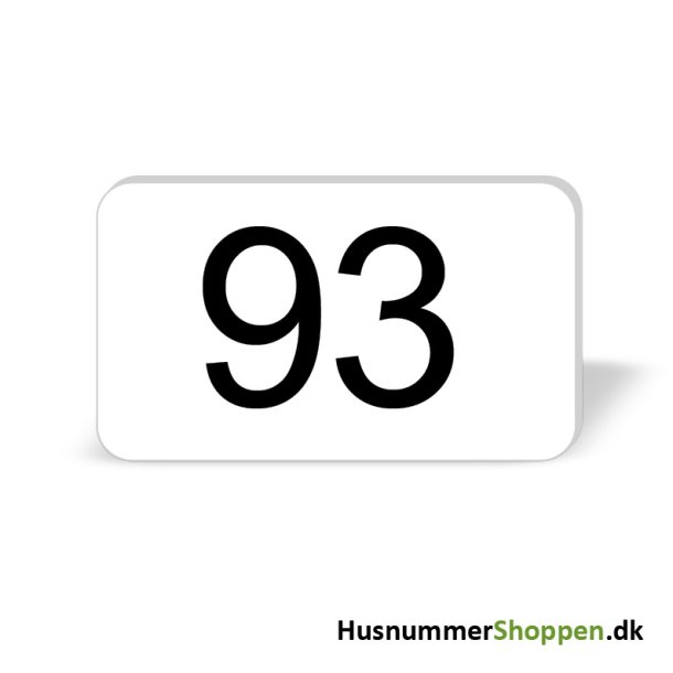 Husnummer skilte 12x7 cm, hvide