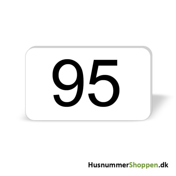 Husnummer skilte 12x7 cm, hvide
