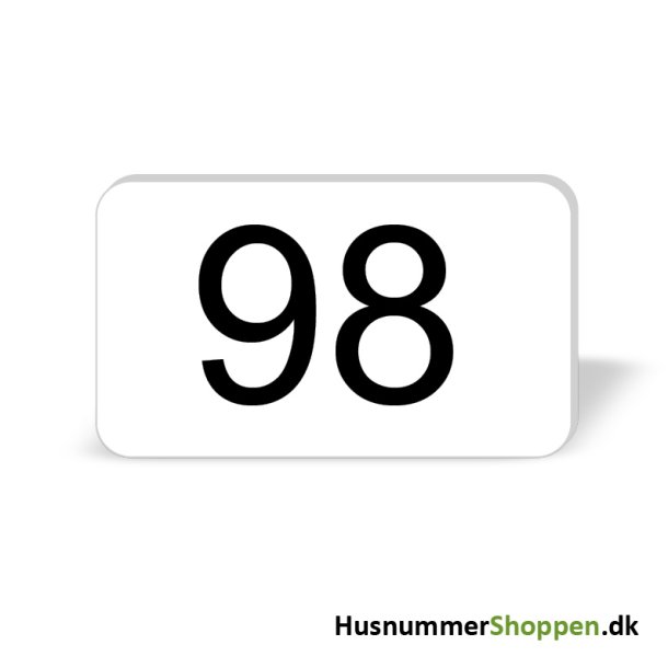 Husnummer skilte 12x7 cm, hvide