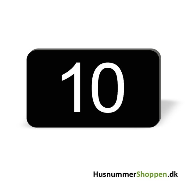 Husnummer skilte 12x7 cm, sorte